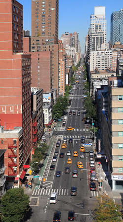 NEW YORK CITY, USA - OCT 13:  View of the streets of Manhattan from the bridge Queensboro 13 october...