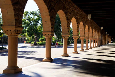 Stanford University, California at late afternoon.のeditorial素材