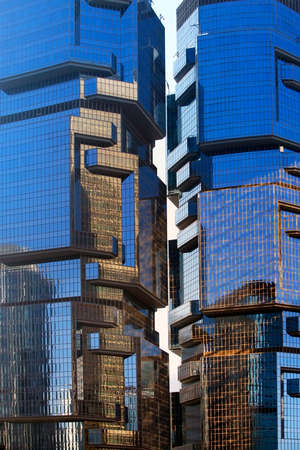 HONG KONG S.A.R. - DECEMBER 29, 2014:  a twin-tower skyscraper complex completed in 1988 at 89...