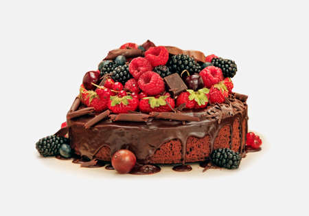Piece of a pie with fresh fruit