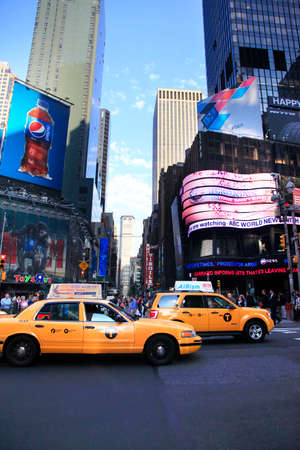 New York NY USA May 16 2013: Times Square featured with Broadway Theaters and huge number of LED signs is a symbol of New York City and the United States May 16 2013 in Manhattan New York Cityのeditorial素材