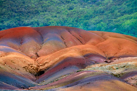 Vulcano earth. Les Terres des Sept Couleurs. Chamarel Mauritiusの写真素材