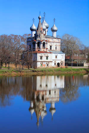 Stone church in Velsk, Arkhangelsk region, Russiaの写真素材