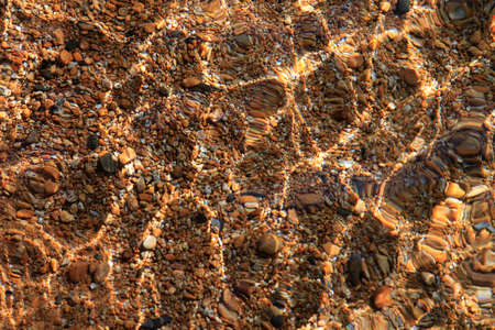 The bottom with clear water of Lake Tahoeの写真素材