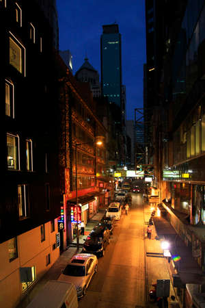 Hong Kong, HKG - March 28, 2012: Hong Kong city at nightのeditorial素材