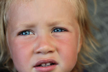Beautiful small kid girl close upの写真素材