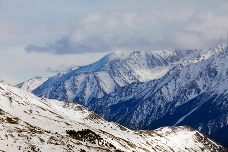 Russia. Caucasus. View on Elbrus Mount - the highest point of Europeの写真素材