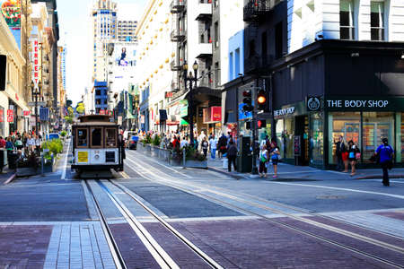 San Fransisco , CA, USA - September 28, 2013: Old tram - It is the most popular way to get around...