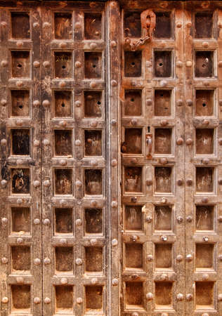 Old wooden door at Stone Town the capital of Zanzibar island East Africa. Zanzibarの写真素材