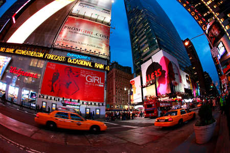 New York, USA - October 9, 2012: Times Square, featured with Broadway Theaters and huge number of LED signs, is a symbol of New York City and the United States, Manhattan, New York Cityのeditorial素材