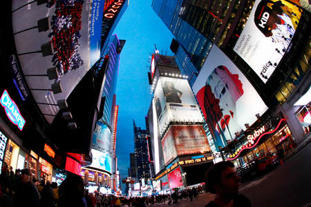New York, USA - October 9, 2012: Times Square, featured with Broadway Theaters and huge number of LED signs, is a symbol of New York City and the United States, Manhattan, New York Cityのeditorial素材