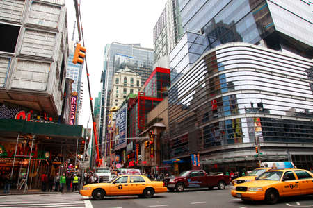 New York, USA - October 9, 2012: Times Square, featured with Broadway Theaters and huge number of LED signs, is a symbol of New York City and the United States, Manhattan, New York Cityのeditorial素材