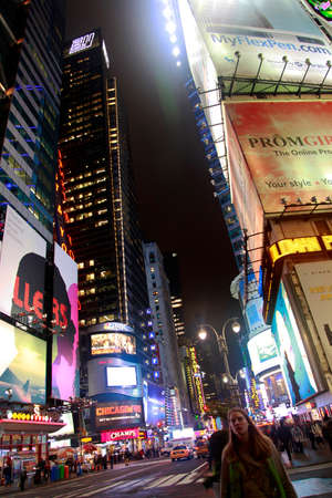 New York, USA - October 10, 2012: Times Square, featured with Broadway Theaters and huge number of LED signs, is a symbol of New York City and the United States, Manhattan, New York Cityのeditorial素材