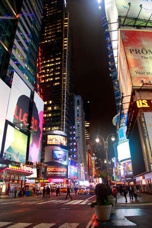New York, USA - October 10, 2012: Times Square, featured with Broadway Theaters and huge number of LED signs, is a symbol of New York City and the United States, Manhattan, New York Cityのeditorial素材