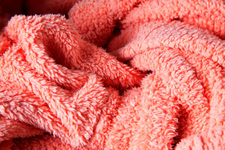 Double pink dressing gown close upの写真素材