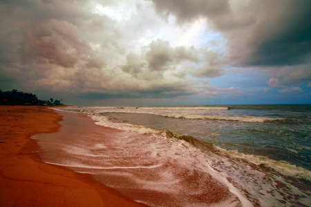 Beautiful sunset on the beach. Sri Lankaの写真素材
