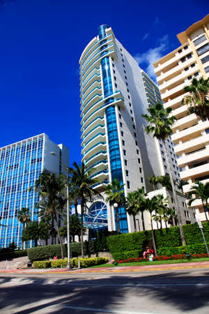 Miami, Florida, USA - May 14, 2013: Luxurious apartment building "Capobella" at 5025 Collins Avenue was constructed by Architect Stuart Cohen in 1995, may 14, 2013 in Miami, Florida.のeditorial素材