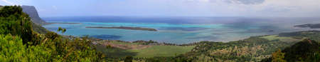 Beautiful summer landscape on Mauritius. Panoramaの写真素材