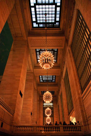New York , USA - October, 12, 2012: Interior of Grand Central Station in New York. The terminal is the largest train station in the world by number of platforms having 44 in New York 12 October, 2012のeditorial素材