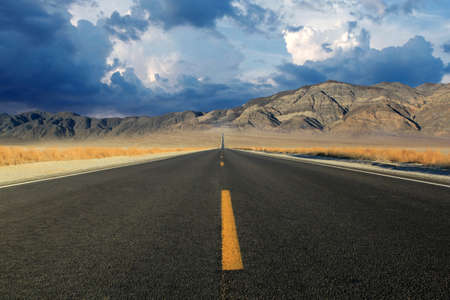 Great American road, crossing a huge Death Valley in Nevada