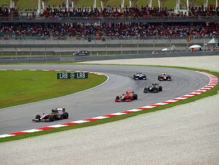 Sepang, Malasia - April 4, 2010 : Malaysian Grand Prix at Sepang F1 first circuit April 4, 2010 in Sepang, Malasiaのeditorial素材