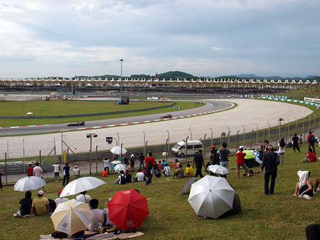 Sepang, Malasia - April 4, 2010 : Malaysian Grand Prix at Sepang F1 first circuit April 4, 2010 in Sepang, Malasiaのeditorial素材