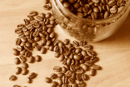 Coffee beans in studio shot close-up