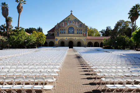 Palo Alfo, CA, USA - September 17, 2013: Mission church at Stanford University in California, 17 September, 2013. USAのeditorial素材