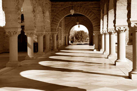 Stanford University California at late afternoon. Palo Alto, USAのeditorial素材