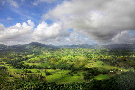 Aerial view of Cordilleras. Dominican Republicの写真素材