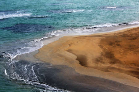 Aerial view of the coast in the Dominican Republicの写真素材