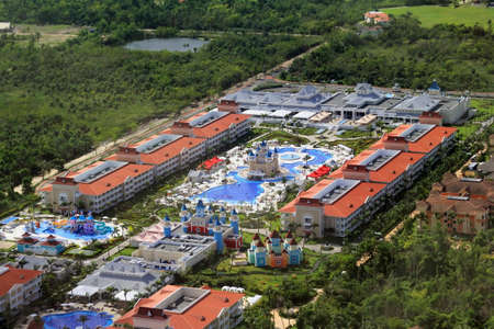 Aerial view of the Hotels in Punta Cana. Dominican Republicのeditorial素材