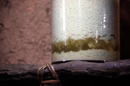 Manufacture of rice alcoholic beverage Maotai. Chinaの写真素材