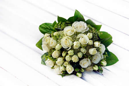 The forgotten wedding bouquet from rosesの写真素材