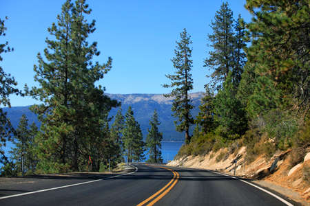 Lake Tahoe Emerald Bay Roadの写真素材