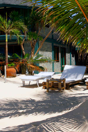 Bungalow with its own beach. Boracay. Philippinesの写真素材