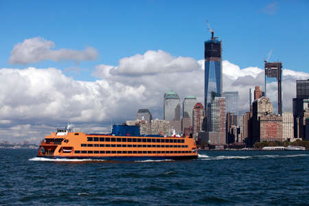 Regular ferry service between New York City - Manhattan and Staten Islandのeditorial素材