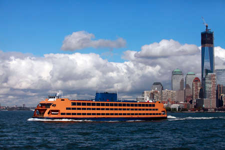 Regular ferry service between New York City - Manhattan and Staten Islandのeditorial素材