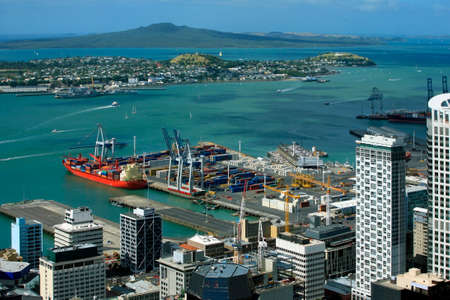 Yachts at Auckland harbour. New Zealand.の写真素材