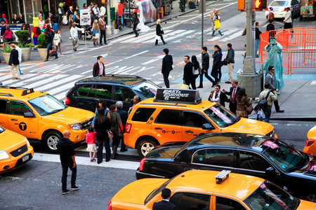 New York, NY, USA - May 16, 2013: Times Square, featured with Broadway Theaters and huge number of...