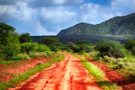 Park Tsavo East National in Kenyaの写真素材