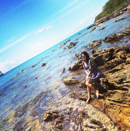 Holiday! at same san in thailand.の写真素材