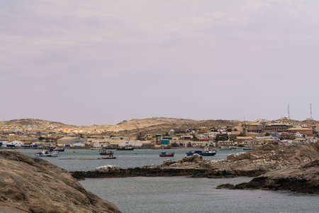 view on the port of luderitz, namibia, africaの写真素材