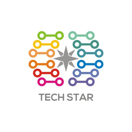 Logo abstract connection vectorのイラスト素材