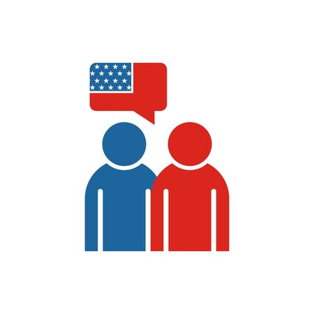 America People USA logo Couple icon vectorのイラスト素材