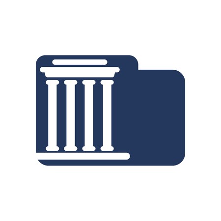 Law court bank house symbol justice finance iconのイラスト素材