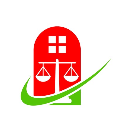 Law court bank house symbol justice finance iconのイラスト素材