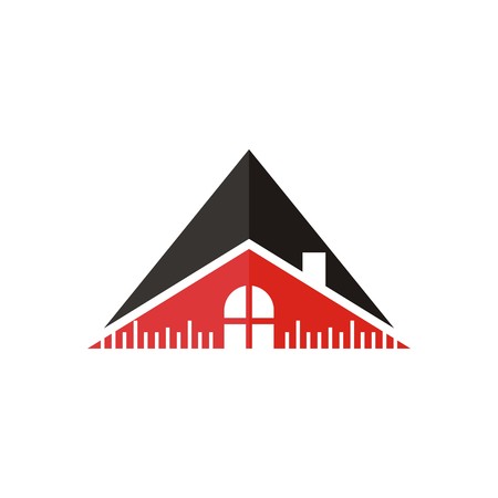 house building window circle symbol pencil vectorのイラスト素材