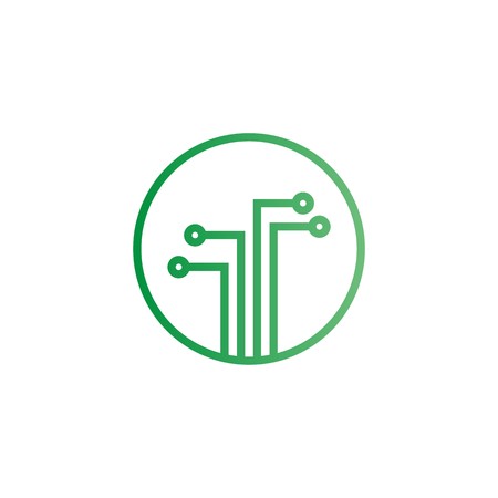 circle internet connection modern technology vectorのイラスト素材