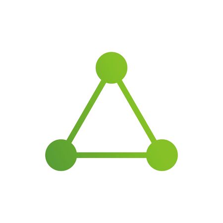 triangle logo connection technology vectorのイラスト素材